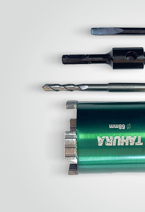 Otwornica diamentowa do betonu z wiertłem prowadzącym